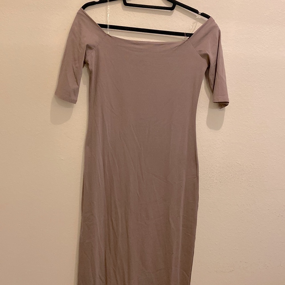 Fashion Nova Nude MIDI Dress
